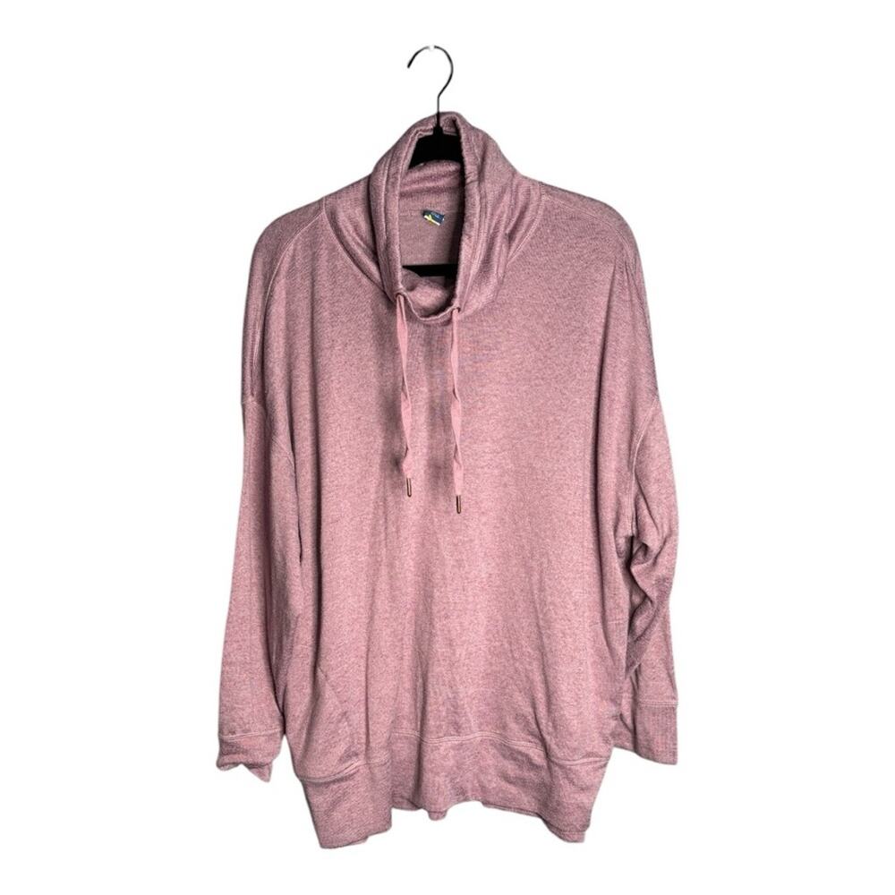 Old Navy Purple Long Sleeve Cowl Neck Top With Pockets 2X